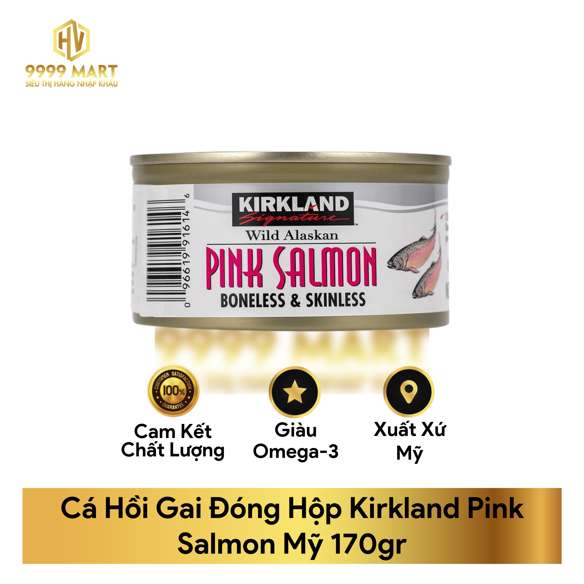 Cá Hồi Gai Đóng Hộp Kirkland Pink Salmon Mỹ 170gr