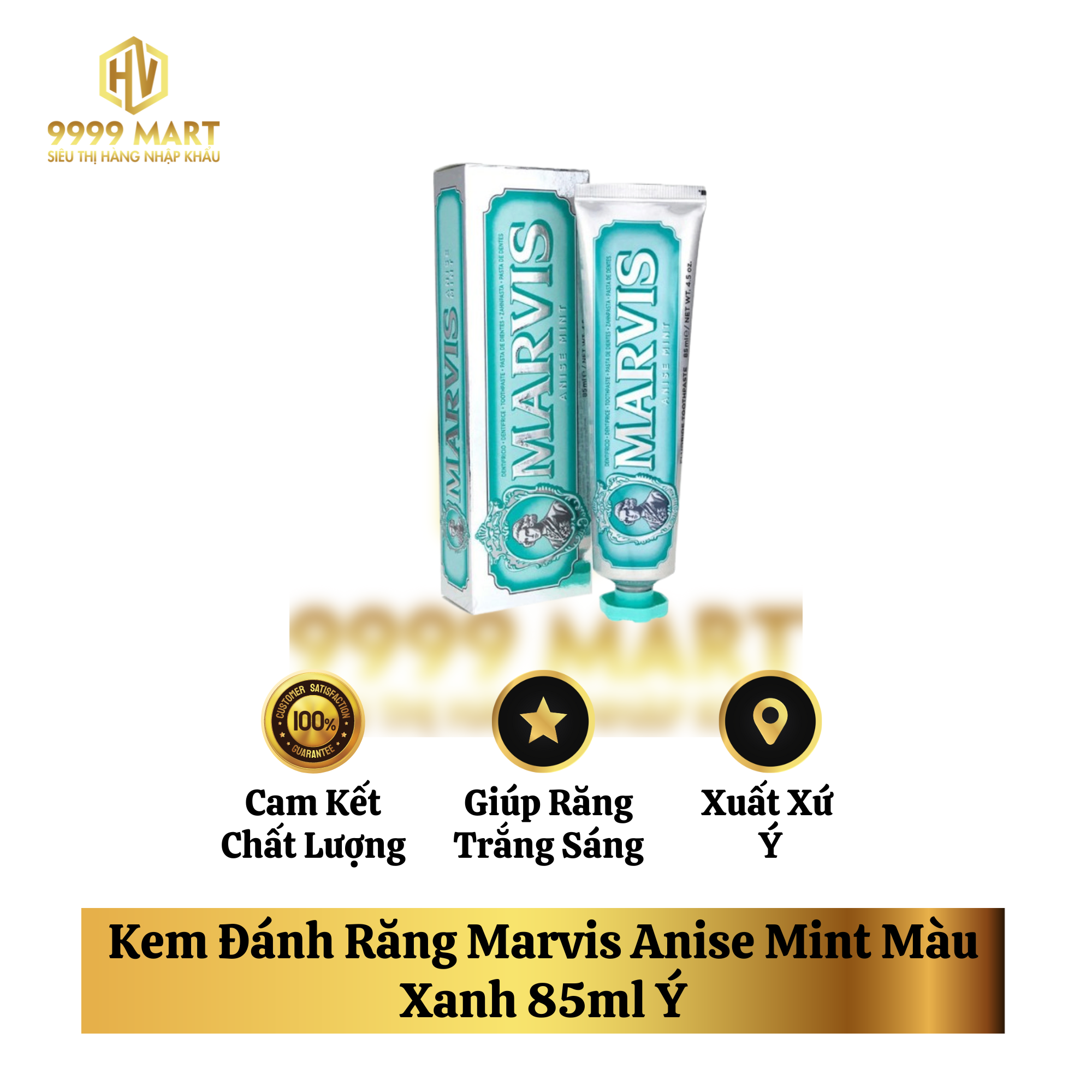 Kem Đánh Răng Marvis Anise Mint Màu Xanh 85ml Ý