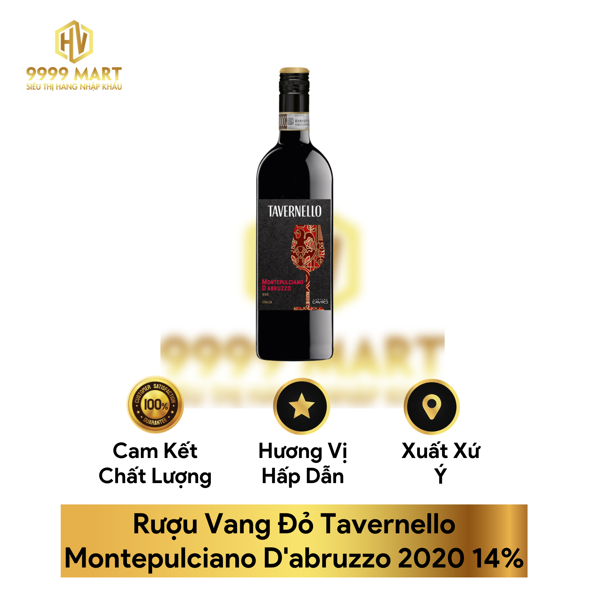 Rượu Vang Đỏ Tavernello Montepulciano D'abruzzo 2020 14%