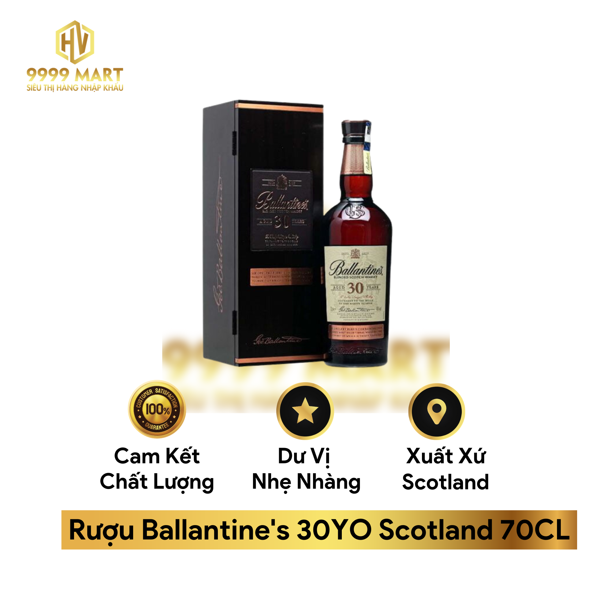 Rượu Ballantine's 30YO Scotland 70CL