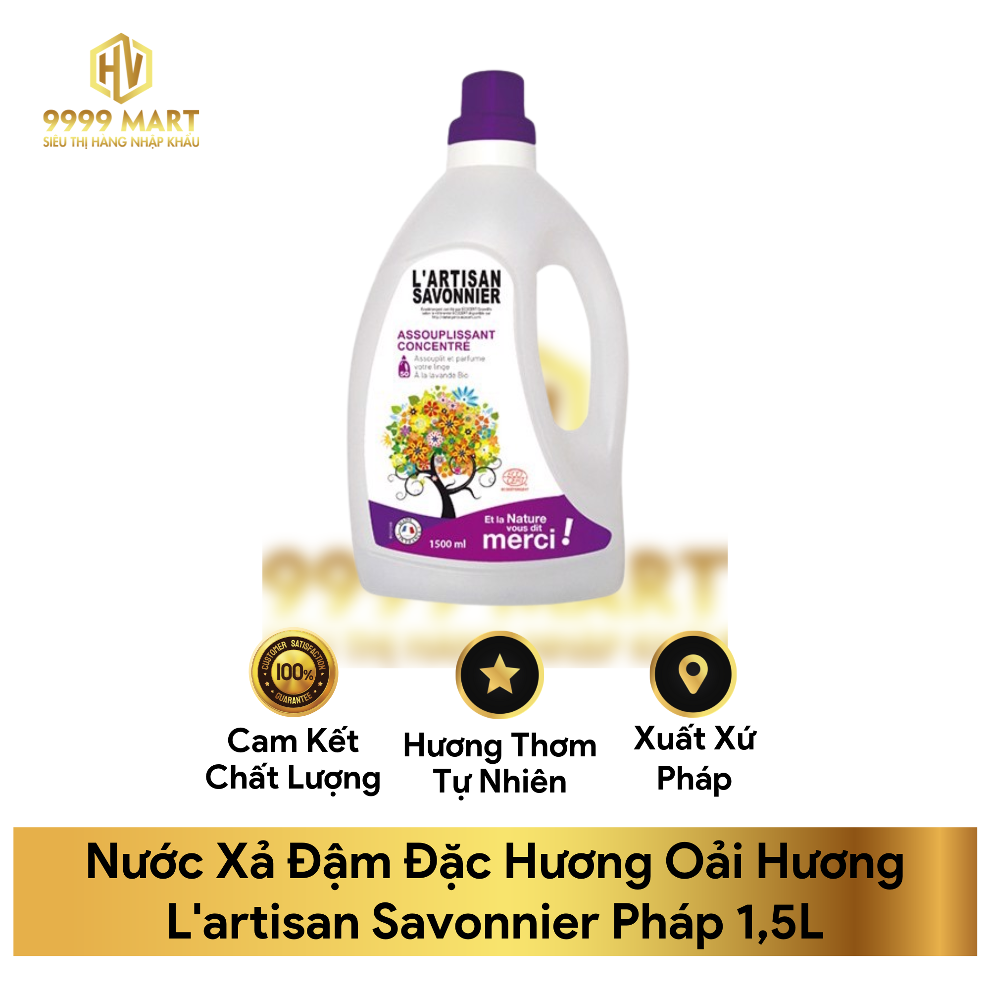 Nước Xả Đậm Đặc Hương Oải Hương L'artisan Savonnier Pháp 1,5L