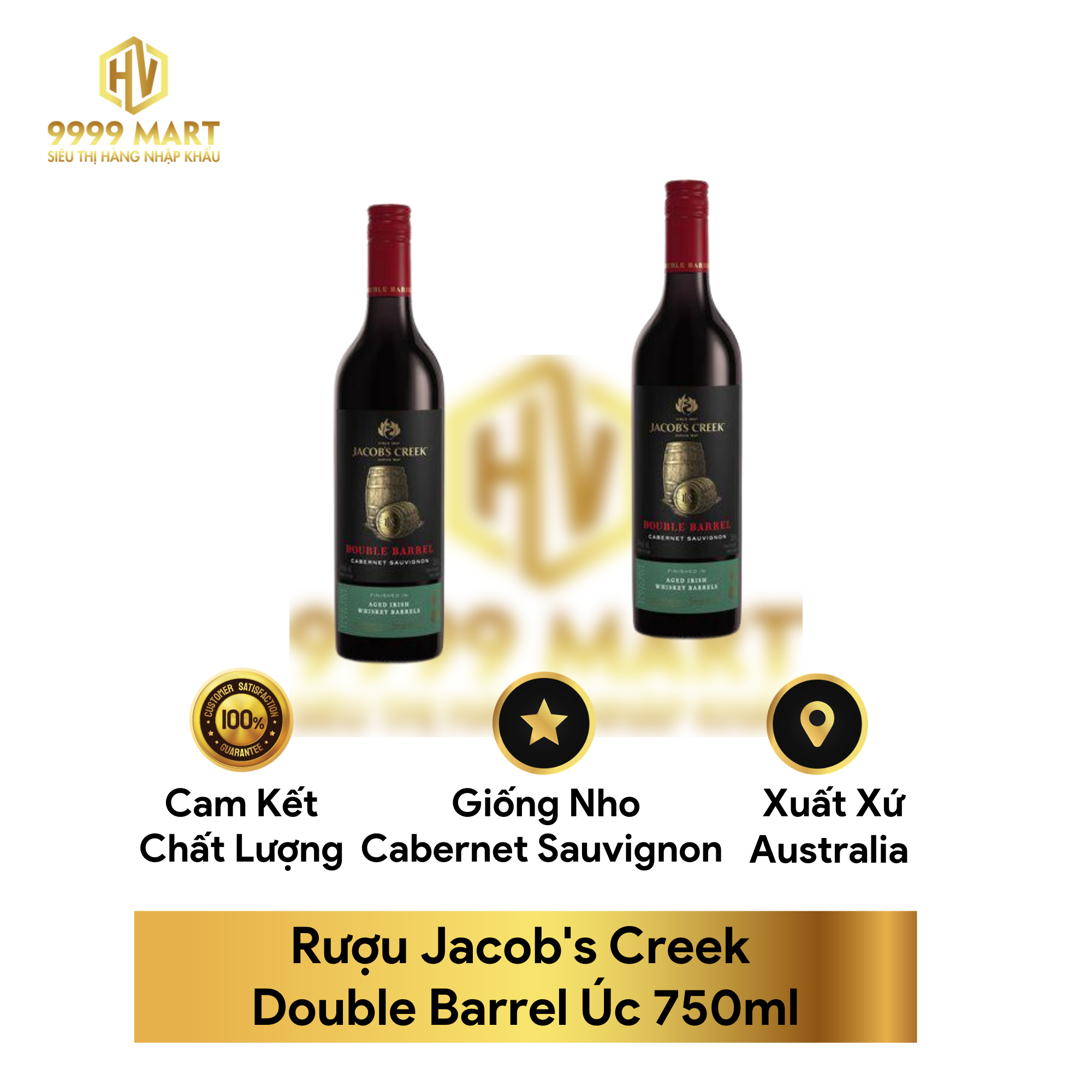 Rượu Jacob's Creek Double Barrel Úc 750ml