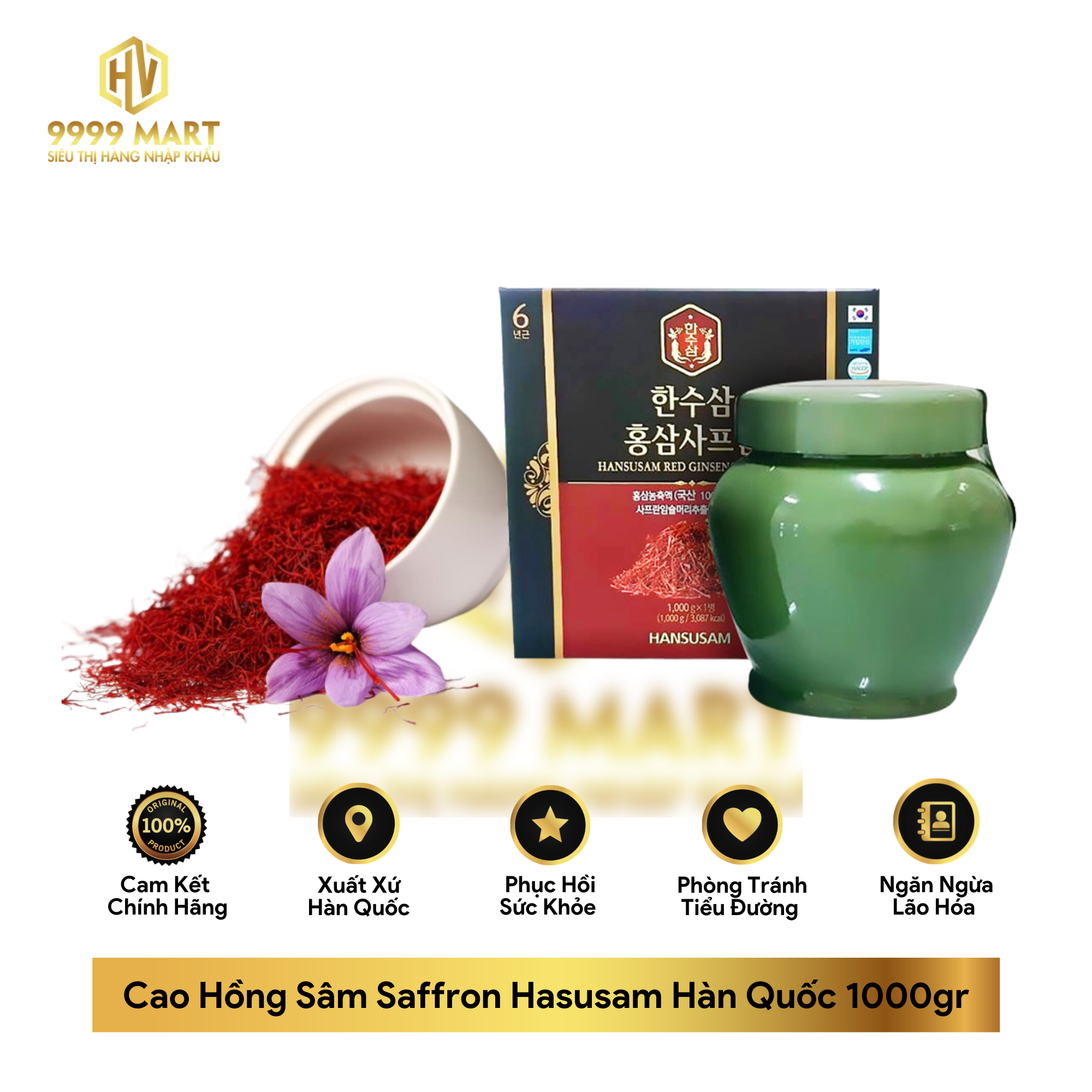 Cao Hồng Sâm Saffron Hasusam Hàn Quốc 1000gr
