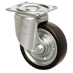 Loại Trung Bình, 100HB, Loại Theo Dõi, Dành Cho Tải Nặng, Bao Gồm Ổ Lăn, Bánh Xe Cao Su Tổng Hợp - UCHIMURA