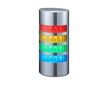 WE-402UB-LAN Đèn tháp tín hiệu bán nguyệt gắn tường Patlite Φ90 Bóng LED 4 tầng kết nối mạng LAN IP65