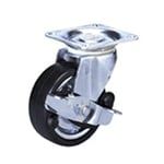 Loại Trung Bình, 100HBs, Loại Xe Tải, Bánh Xe Cao Su Tổng Hợp Dành Cho Trọng Lượng Nặng Có Ổ Lăn Và Nút Chặn - UCHIMURA
