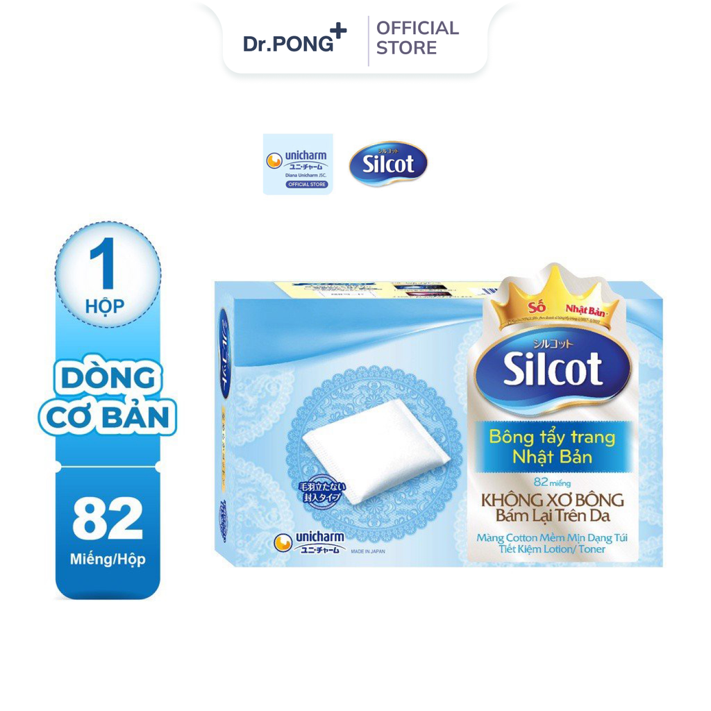 Bông tẩy trang/ Bông trang điểm Silcot 82 miếng/hộp