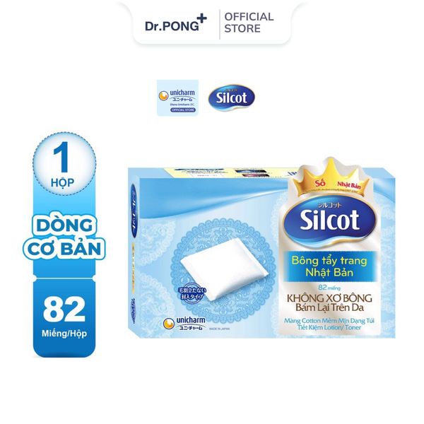 Bông tẩy trang/ Bông trang điểm Silcot 82 miếng/hộp