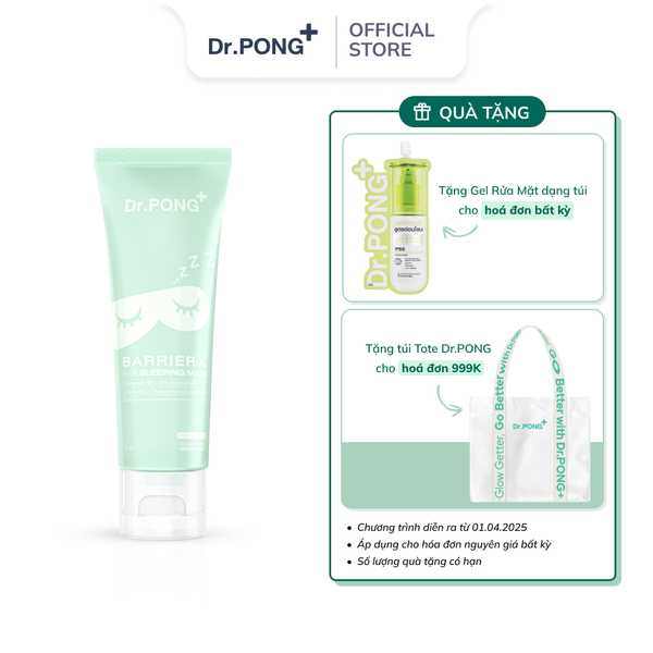 Mặt nạ ngủ cấp ẩm chuyên sâu Dr.PONG BarrierX Hya Sleeping Mask 50ml