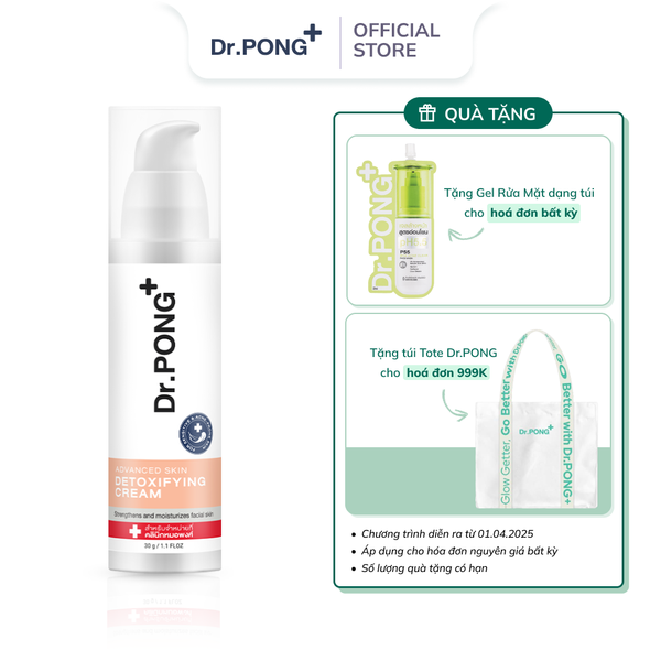 Kem dưỡng phục hồi và cấp ẩm chuyên sâu Dr.PONG Advanced Skin Detoxifying 30g