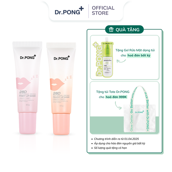 Dưỡng ẩm môi, giảm thâm môi Dr.Pong 28D Whitening Drone Lip Mask 8.5g