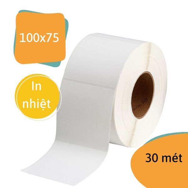 Giấy in mã vạch 100×75 mm – Decal nhiệt cho vận chuyển hàng hóa