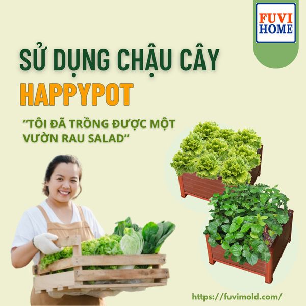  CHẬU CÂY LẮP RÁP HAPPYPOT 60x60 - HAPPYPOT MODULAR PLANTER 