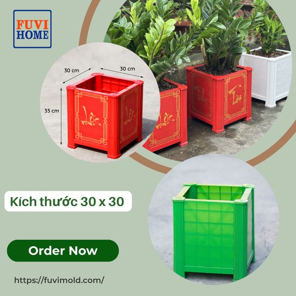  CHẬU CÂY LẮP RÁP HAPPYPOT 30x30  -  HAPPYPOT MODULAR PLANTER 