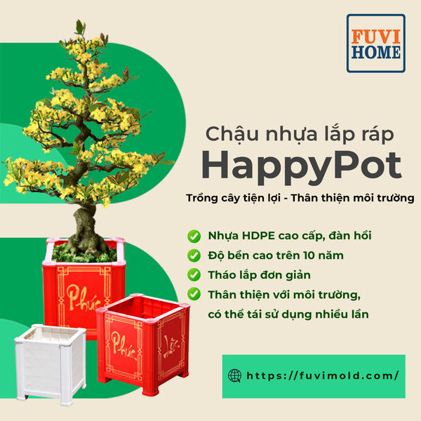  CHẬU CÂY LẮP RÁP HAPPYPOT 30x30  -  HAPPYPOT MODULAR PLANTER 