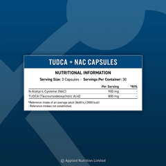 Hỗ Trợ Chức Năng Gan Applied Nutrition TUDCA + NAC 90 Viên (30 Servings) (HSD 09/2025)