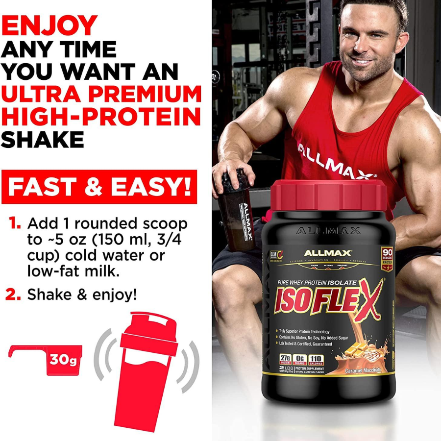 Allmax Isoflex Pure Whey Protein Isolate 2lbs (907G | 30 Servings)