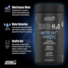 Applied Nutrition Shed H2O- Water Out Complex 180 Viên (30 Servings)
