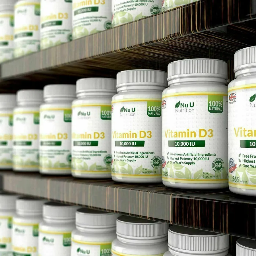 Nu U Nutrition Vitamin D3 10,000 IU 365 Viên