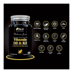 Nu U Nutrition Vitamin D3&K2 150 Viên