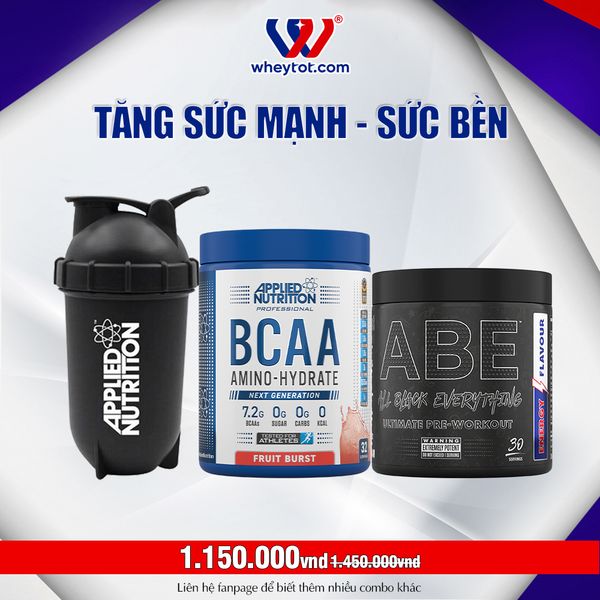 Combo BCAA Amino Hydrate 450gr + ABE 315gr + Bình Lắc Applied