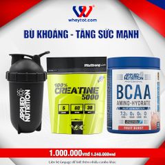 Combo Creatine 300gr + BCAA Amino Hydrate 450gr + Bình Lắc Applied