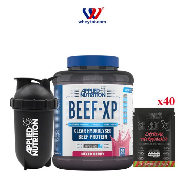 Combo Beef XP 1.8KG + 40 Sample Shred X + Bình Lắc Applied
