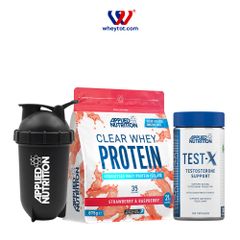Combo Clear Whey 875G + Test X + Bình Lắc Applied