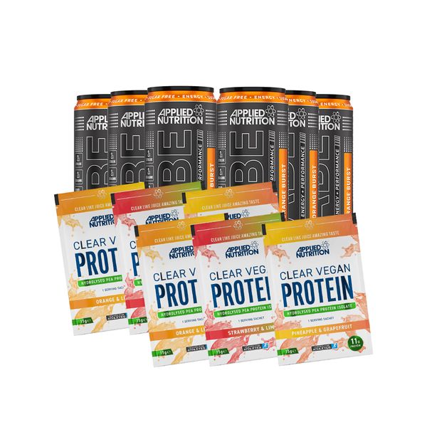 Combo 6 lon Pre-Workout ABE và 6 sample Clear Vegan Protein