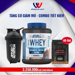Combo Critical Whey 2kg + 40 Sample Shred X + Bình Lắc Applied