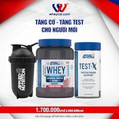Combo Critical Whey 900gr + TEST X  + Bình Lắc Applied