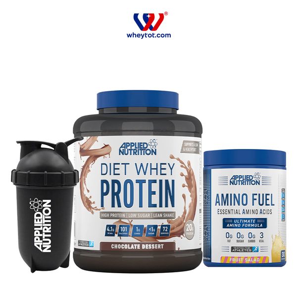 Combo Diet Whey 1.8KG + EAA Amino Fuel 390G + Bình Lắc Applied