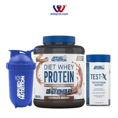 Combo Diet Whey 1.8KG + Test X + Bình Lắc Applied