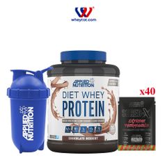 Combo Diet Whey 1.8KG + 40 Sample Shred X + Bình Lắc Applied