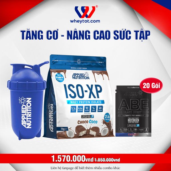 Combo Iso XP 1kg + 20 Sample ABE + Bình Lắc Applied