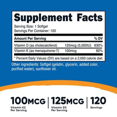 Nutricost Vitamin K2 + D3 120 viên