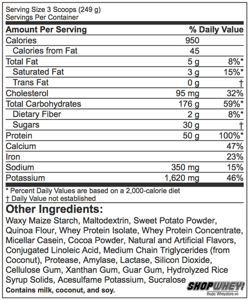 Nutrabolics Mass Fusion 12LBS (5.44KG ~ 22 Servings)