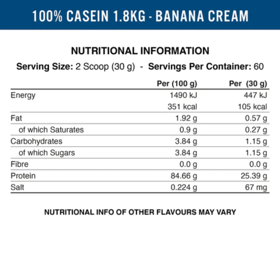 Applied Nutrition 100% Micellar Casein 1.8KG (60 Servings)