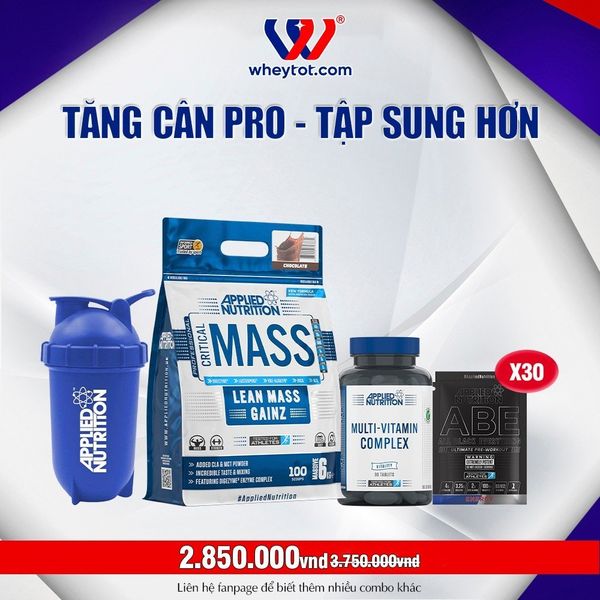 Combo Critical Mass Professional Tăng Cân Tập Sung Hơn