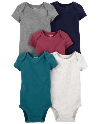 Set 5 Bodysuit Liền Quần Bé Trai Nhiều Màu Carter's 0-24M