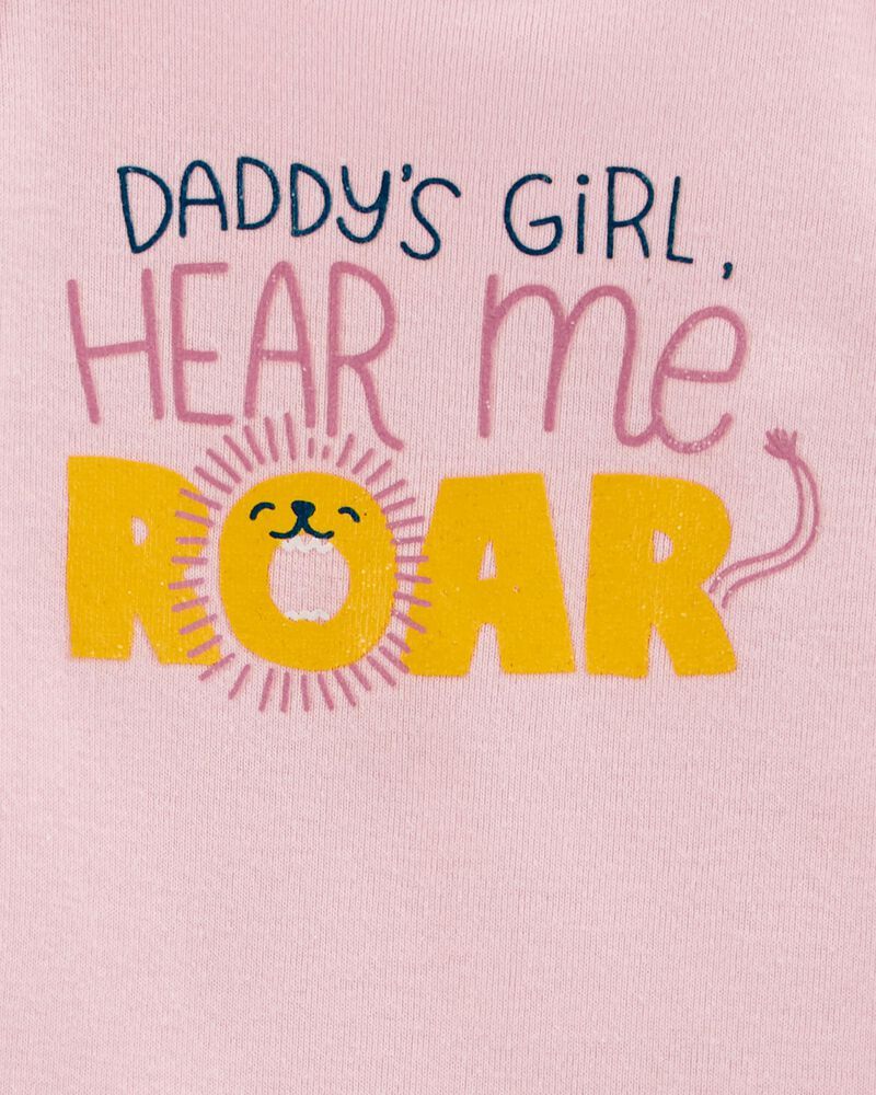 Bodysuit Liền Quần Bé Gái Màu Hồng Hình Chữ Roar Carter's 0-24M