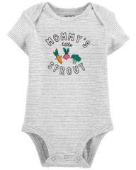 Bodysuit Liền Quần Màu Xám Hình Chữ Sprout Carter's 0-24M