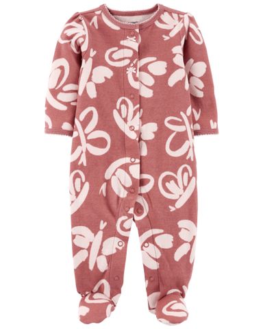 Bodysuit Tay Dài Liền Quần Dài Bé Gái Hình Bướm Carter's 0-24M