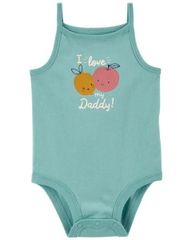 Bodysuit Liền Quần Bé Gái Màu Xanh Ngọc Chữ I Love My Daddy Carter's 0-24M