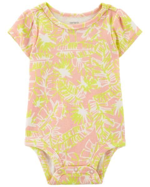 Set Váy Yếm Bé Gái Màu Xanh Biển Kèm Bodysuit Liền Quần Màu Vàng Carter's 0-24M