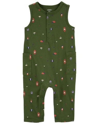 Bodysuit Liền Quần Dài Bé Trai Màu Xanh Rêu Carter's 0-24M