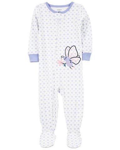 Bodysuit Liền Quần Dài Bé Gái Màu Trắng Hình Bướm Carter's 0-24M