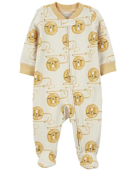 Bodysuit Liền Quần Dài Bé Trai Hình Sư Tử Màu Vàng Carter's 0-24M