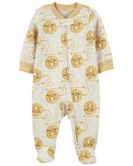 Bodysuit Liền Quần Dài Bé Trai Hình Sư Tử Màu Vàng Carter's 0-24M