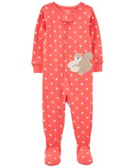 Bodysuit Liền Quần Dài Bé Gái Màu Cam San Hô Hình Hoa Nhí Carter's 0-24M